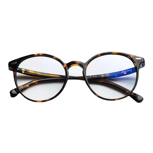 Meridian titanium optical frame, side profile